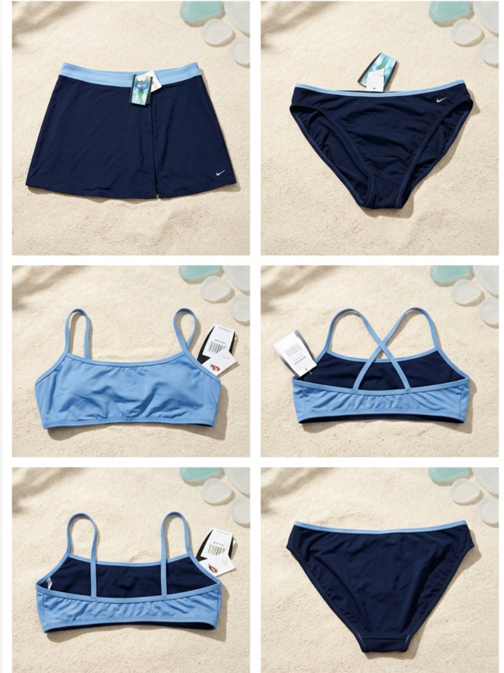 NEW Nike 3-Piece Swimsuit Set – Navy & Light Blue